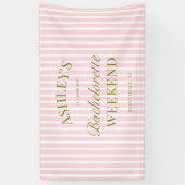 Pink Stripes Bachelorette Party Banner 横断幕 (縦)