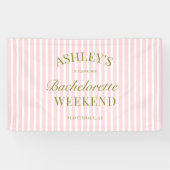Pink Stripes Bachelorette Party Banner 横断幕 (横)