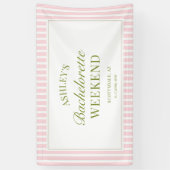 Pink Stripes Bachelorette Party Banner 横断幕 (縦)