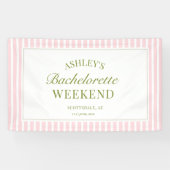 Pink Stripes Bachelorette Party Banner 横断幕 (横)