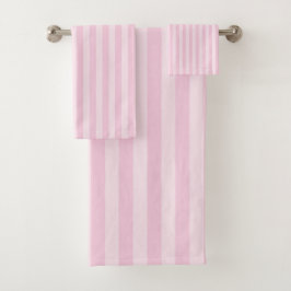 Pink Stripes Bath Towel  バスタオルセット