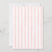 Pink Stripes Bow Coquette Sweetheart Baby Shower 招待状 (裏面)