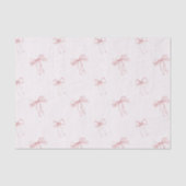 Pink Stripes Bows Birthday 薄葉紙 (正面)