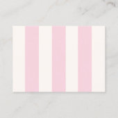 Pink Stripes Cherry Books for Baby Shower  エンクロージャーカード (裏面)