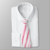 Pink Stripes Christmas Neck Tie ネクタイ (タイ)