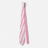 Pink Stripes Christmas Neck Tie ネクタイ (正面)