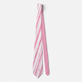 Pink Stripes Christmas Neck Tie ネクタイ