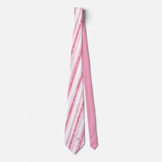 Pink Stripes Christmas Neck Tie ネクタイ (正面)