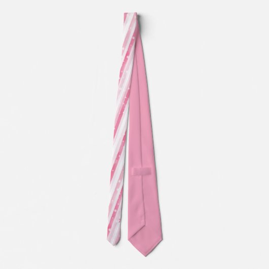 Pink Stripes Christmas Neck Tie ネクタイ (裏面)