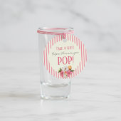 Pink Stripes Floral "Take A Shot Before She Pops!" フェイバータグ