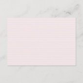 Pink Stripes Girl Baby Shower Diaper Raffle エンクロージャーカード (裏面)