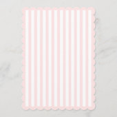 Pink Stripes Girl Baptism Invitation 招待状 (裏面)