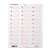 Pink Stripes Graduation Return Address Label ラベル (フルシート)