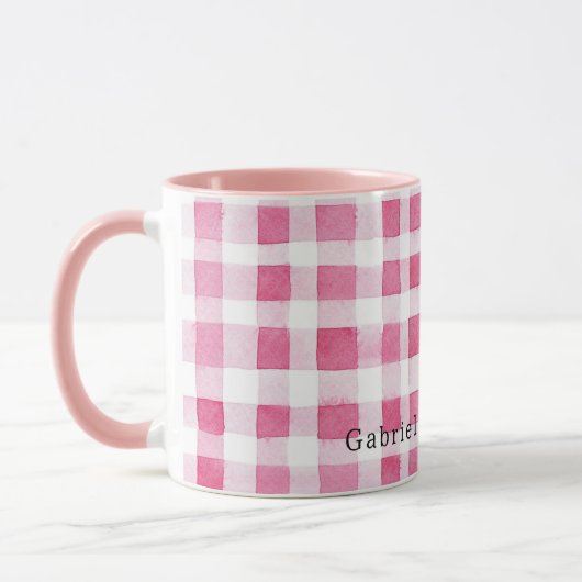 Pink Stripes Horse Bow マグカップ (左)
