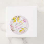 Pink Stripes Lemons and Flowers Graduation フェイバータグ (インサイチュ)