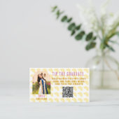 Pink Stripes Lemons Graduation Party エンクロージャーカード (スタンド正面)