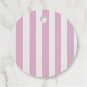 Pink Stripes Lemons Yellow Bow Graduation フェイバータグ (裏面)