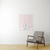 Pink Stripes Logo Table Pop Up Shop Vendor Runner タペストリー (インサイチュ)
