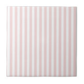 Pink Stripes Pattern Minimal Modern Spring Summer タイル (正面)