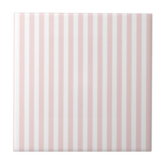 Pink Stripes Pattern Minimal Modern Spring Summer タイル (正面)