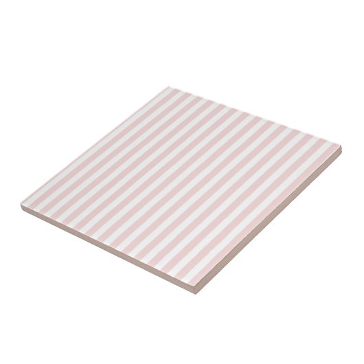 Pink Stripes Pattern Minimal Modern Spring Summer タイル (側面)