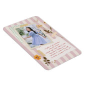 Pink Stripes Scrapbook Style Graduation Photo マグネット (右側)
