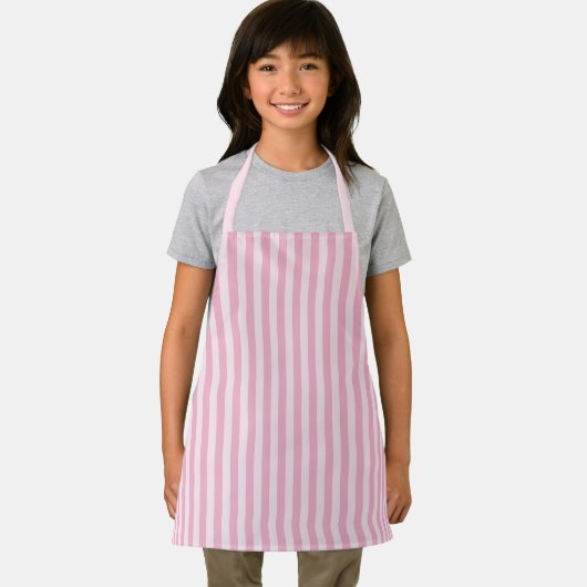 Pink Stripes Seamless Pattern エプロン (インサイチュ)