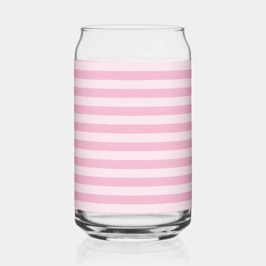Pink Stripes Seamless Pattern ガラス缶 (正面)