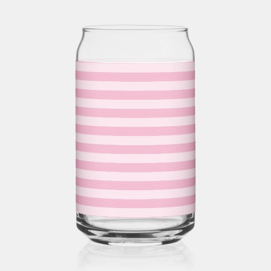 Pink Stripes Seamless Pattern ガラス缶 (左)
