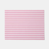 Pink Stripes Seamless Pattern ドアマット (正面)