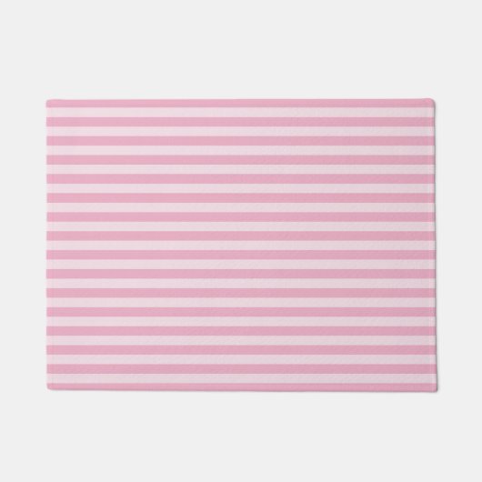 Pink Stripes Seamless Pattern ドアマット (正面)