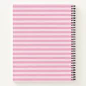 Pink Stripes Seamless Pattern ノートブック (裏面)