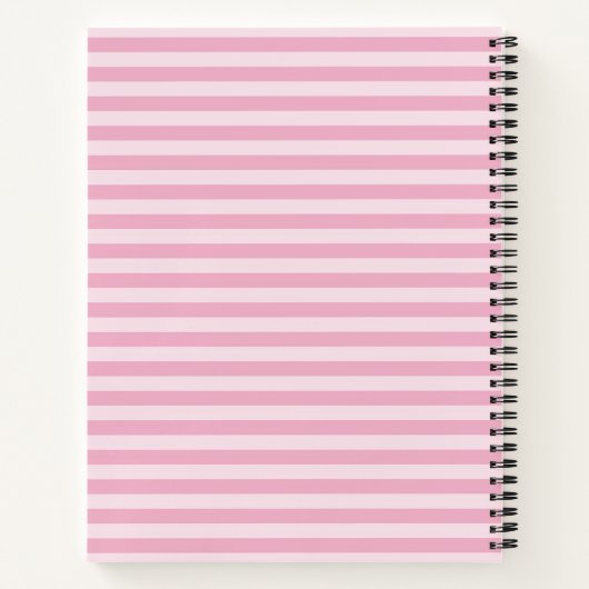 Pink Stripes Seamless Pattern ノートブック (裏面)