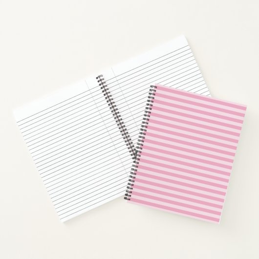 Pink Stripes Seamless Pattern ノートブック (内部)
