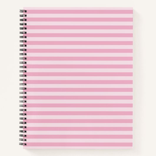 Pink Stripes Seamless Pattern ノートブック (正面)