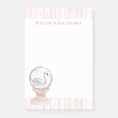 Pink Stripes Swan   ポストイット (正面)