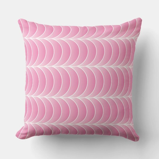 pink strips throw pillow クッション (正面)