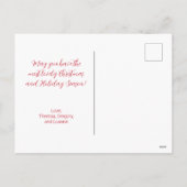 Pink Sugar Plum Fairy Vintage Christmas Postcard シーズンポストカード (裏面)