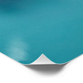 Pink "Summer" Balloons on Vibrant Turquoise ポスター (コーナー)