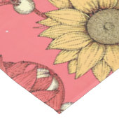 Pink Sunflowers Christmas テーブルクロス (アングル)