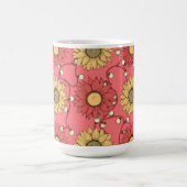 Pink Sunflowers Christmas モーフィングマグカップ (中央)