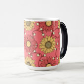 Pink Sunflowers Christmas モーフィングマグカップ (正面右)