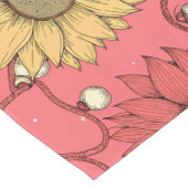 Pink Sunflowers Christmas ロングテーブルランナー (コーナー)