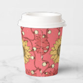 Pink Sunflowers Christmas 紙コップ (右)