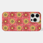 Pink Sunflowers Christmas iPhoneケース (裏面横)