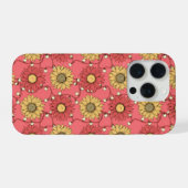 Pink Sunflowers Christmas iPhoneケース (裏面横)