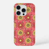 Pink Sunflowers Christmas iPhoneケース (裏面)