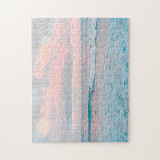 Pink Sunset and Ocean ジグソーパズル (縦)