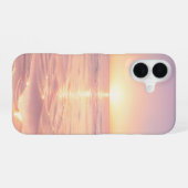 Pink Sunset Beach Phone Case iPhone 16ケース (裏面横)