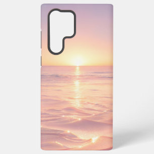 Pink Sunset Beach Phone Case Samsung Galaxy S22 Ultraケース